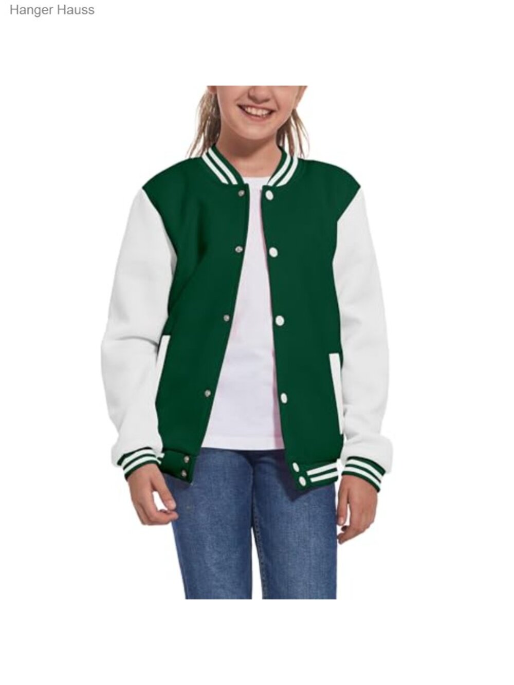 Kids Baseball Jacket Polyester Cotton Lightweight Varsity Bomber